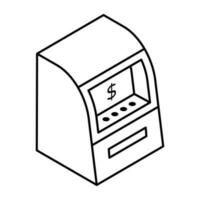 A premium download icon of cash dispenser vector