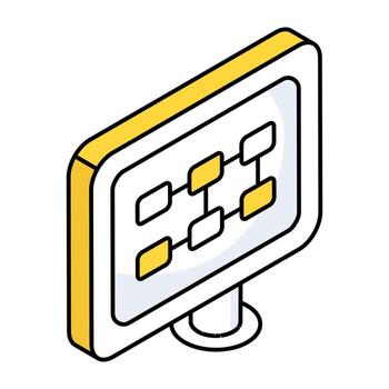 Perfecto diseño icono de en línea algoritmo vector