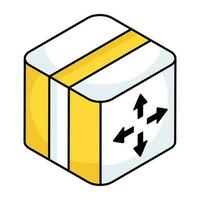 Trendy design icon of parcel direction vector