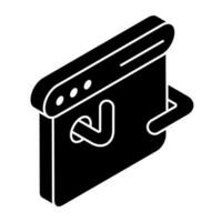A solid design icon of hacking website vector
