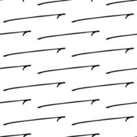 Seamless pattern with black hand drawn doodle arrows on white background. Abstract grunge texture. Vector illustration