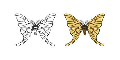 mariposas iconos exótico mariposas mano dibujado mariposa contornos vector escalable gráficos