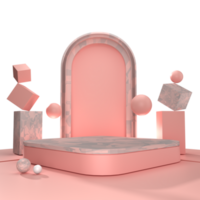 suave rosado pedestal podio para producto monitor png