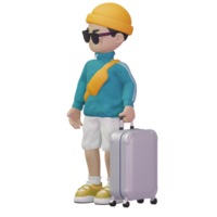 3d character vacation png
