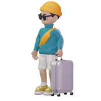 3d personnage vacances png