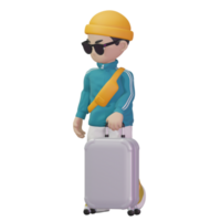 3d character vacation png