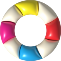 illustration 3D. Summer swimming rings for design. png