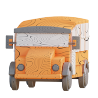 3d illustratie van een school- bus png