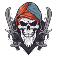 Skull warrior cool and fresh design for tshirt png