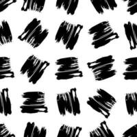 Seamless pattern with dark hand drawn scribble smear on white background. Abstract grunge texture. Vector illustration