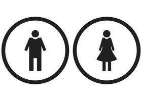 Icon set gender male and female. Restroom symbol toilet, lady and gentleman, vector illustration