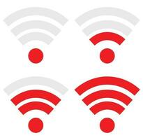 Wisconsin fi señal fortaleza. conexión inalámbrico y fuerza Wifi señal Internet, indicador nivel Wifi .vector plano diseño ilustración vector