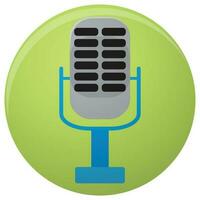 Icon colored microphone. Music icon and microphone isolated, speaker and mic icon. Vector illustration