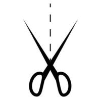 Scissors cutting icon. Scissor tool cut, sharp and dividing section simplicity. Vector flat design illustration