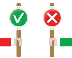 Human right to choose the positive and negative. Choice and selection, decision and decide, Vector choose concept and illustration