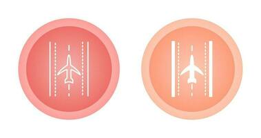 Plane on Runway Vector Icon