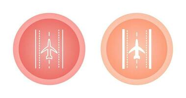 Plane on Runway Vector Icon