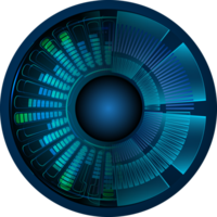 recorte de ojo de tecnología moderna png