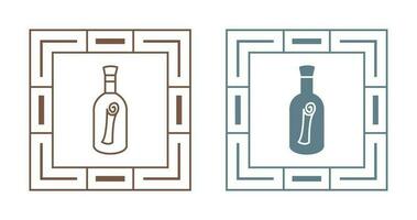 Scroll in Bottle Vector Icon