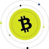 Bitcoin Flat Illustration vector