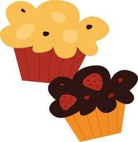 Cupcake Flat Icon vector