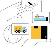 Logistic Delivery Illustration vector