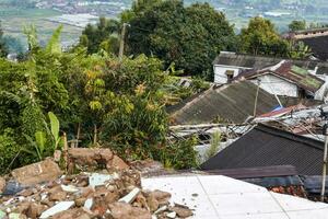 The Ruins of buildings damaged after the earthquake in Cianjur City. Bogor, Indonesia, December 22, 2022 photo