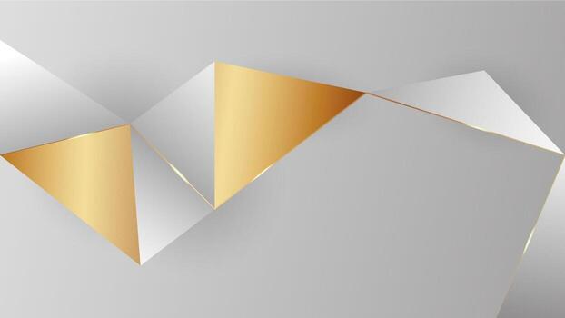 White and gold abstract background with copy space for text. Modern template design for cover, web banner, screen and magazine. vector