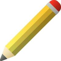 Pencil vector illustration. Yellow pencil icon for design about education, school, office or book. Golden pencil for decoration or ornament. Back to school graphic resource