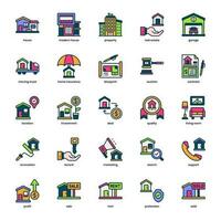 Property icon pack for your website design, logo, app, and user interface. Property icon filled color design. Vector graphics illustration and editable stroke.