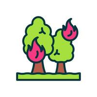 forest fires icon for your website, mobile, presentation, and logo design. vector