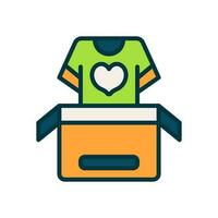ropa donación icono para tu sitio web, móvil, presentación, y logo diseño. vector