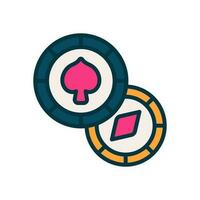 poker chip icon for your website, mobile, presentation, and logo design. vector