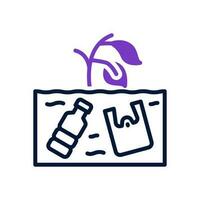 soil pollution icon for your website, mobile, presentation, and logo design. vector