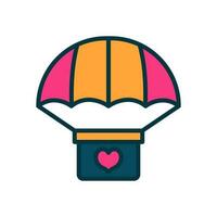 parachute icon for your website, mobile, presentation, and logo design. vector