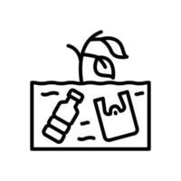 soil pollution icon for your website, mobile, presentation, and logo design. vector