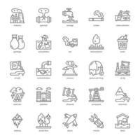 Pollution icon pack for your website design, logo, app, and user interface. Pollution icon outline design. Vector graphics illustration and editable stroke.