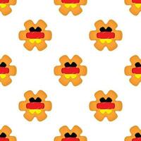 Pattern cookie with flag country Germany in tasty biscuit vector