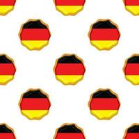 Pattern cookie with flag country Germany in tasty biscuit vector