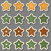 Big set homemade cookie different taste in pastry biscuit vector