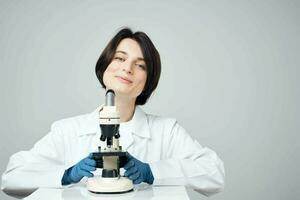 laboratory microscope science professionals research photo