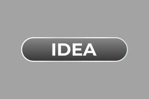 idea Button. Speech Bubble, Banner Label idea vector