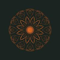 Beautiful floral mandala design, creative ornamental decorative element in circle shape vector