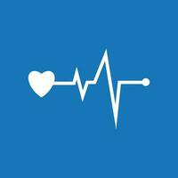 Heart beat logo or pulse line logo for medical medicine with modern vector illustration concept