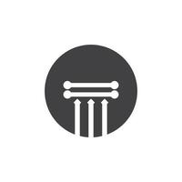 icono de símbolo de vector de logotipo de columna de pilar empresarial