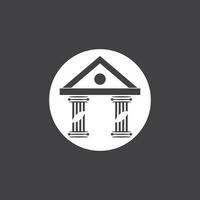 icono de símbolo de vector de logotipo de columna de pilar empresarial