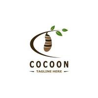 Cocoon logo vector illustration design template