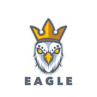 Eagle king mascot vector