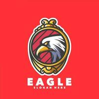 Eagle emblem label logo template vector