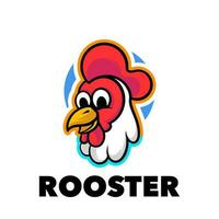 Rooster head funny logo vector